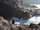 One of the best beaches on Jersey is at Plemont Bay, but when Bryony and Kate went there the tide was in!