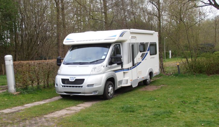 Settling in for the night at Camping Blaarmeersen in Belgium, after day one on the road