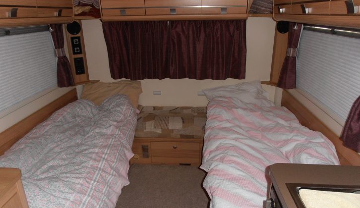 And the beds are made, ready for the Lewis' first night in their Bailey Approach 625 SE