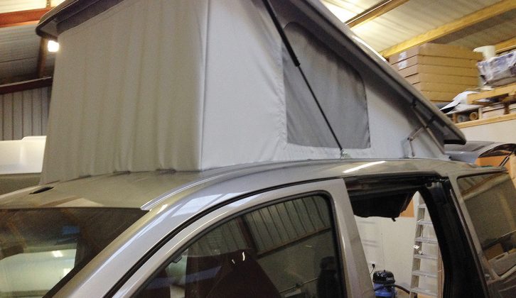 As with all pop-top campervan conversions, a crucial decision was which way to fit the roof