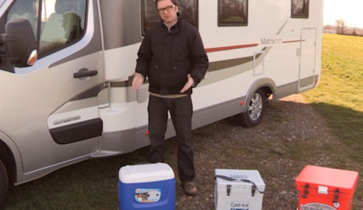 Practical Motorhome's Editor Niall Hampton tests cool boxes in the latest episode of The Motorhome Channel