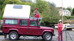 Artist John Dyer's decision to convert his Land Rover Defender into a campervan has made it a joy to work on location