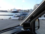 Taking a break at the harbour in Kristiansand, Norway, in the Bailey Approach 625 SE