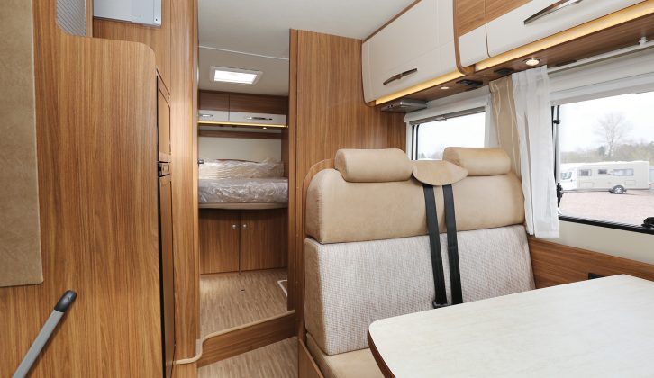 The T 339 has an agreeable interior for an entry level ’van. Cabinetwork and upholstery combines well and the overall fit and finish is excellent, says Practical Motorhome's Editor