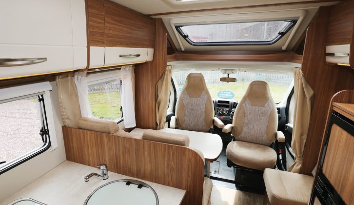 Plenty of natural light will flood in from the rooflights and skylights. Curtains are used to close off the cab from the lounge at night-time