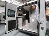 The ultra compact shower room and kitchen are neatly sited at the rear of the Adria Twin 500 S campervan