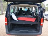 The travel seats fold down to give two beds, a further two can be accommodated in the roof