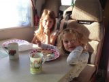 Tim's daughters Annabel and Georgina thoroughly enjoyed their first motorhome tour