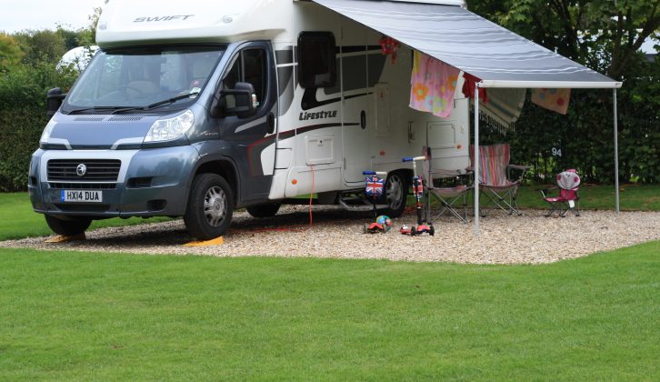 Adapting to motorcaravanning took no time, the Charmouth site's pitches well-kept and giving plenty of privacy
