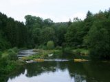 Canoe or kayak along the River Semois from Chiny to Lacuisine in the Ardennes in Belgium