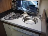 Worktop space is limited, but the hob has spark ignition and the sink is bigger than average – and both have glass covers