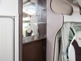 A clear-fronted drinks locker above the nearside seat adds a touch of glamour, especially with its cool, blue backlighting