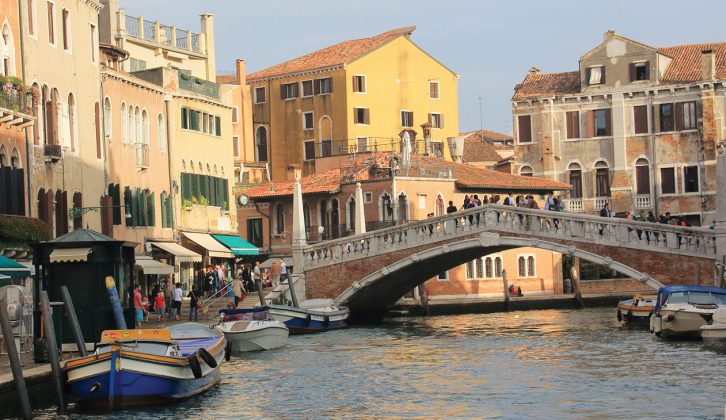 Use a water taxi to take in the sights of Venice’s Grand Canal, says Practical Motorhome reader Vera Whalley