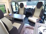 Inside the Westfalia Amundsen 600E, four can sit in the lounge which can also convert into a single bed as a cost option