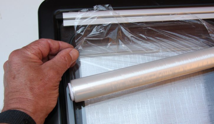 Your motorhome's acrylic windows may react badly to the chemicals in cling film and acquire a web of fine cracks