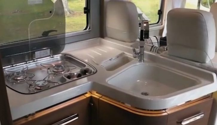 We show you round the N+B Arto 66 F kitchen on TV's The Motorhome Channel