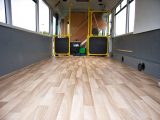 This former welfare bus’s spacious interior was exactly what Mark was seeking for the Mercedes Sprinter van conversion project