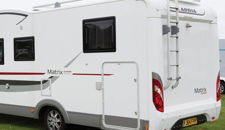 There's a large door to access the rear garage – in fact, there's one on each side of the 'van