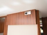 The bulkhead at the foot of the island bed is an ideal place to site a TV – Adria has provided a power socket and aerial feed here