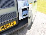 Access the toilet cassette from the offside and service the fridge at the nearside – the reversing camera is near the bottom of the offside door