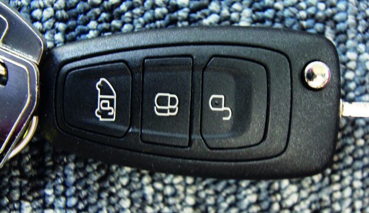 The remote key fob offers the useful facility of just unlocking the side sliding door while leaving the others securely locked