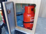 The LPG supply is stored in a dedicated space just beneath the washbasin – it's big enough to swallow a pair of 6kg cylinders