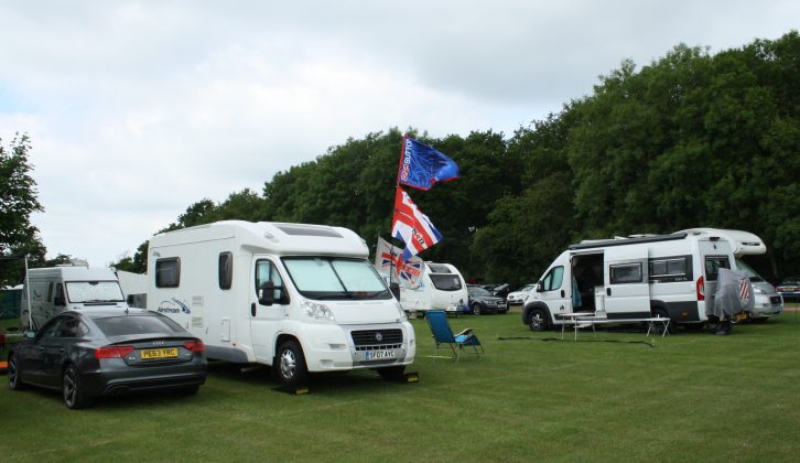 Plenty of fellow motorcaravanning Formula 1 fans also pitched their 'vans at Whittlebury Park over the British Grand Prix weekend