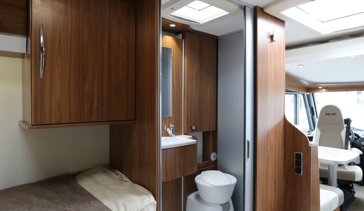 Twin singles and a split central washroom feature in the 2016 Pilote Galaxy G650GJ