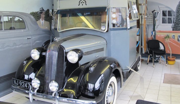 This 1936 motorhome with 6V lighting was ordered by Captain Dunn, a disabled driver from Bexhill in Sussex (Kampers and Kars, Pottery Service Station, Poole, Dorset)