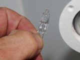 This 12V 5W halogen bulb comes from a ceiling light and its fragile pins are easily broken – bulb life is greatly reduced if you hold the glass surface with your bare hands, making replacing one difficult