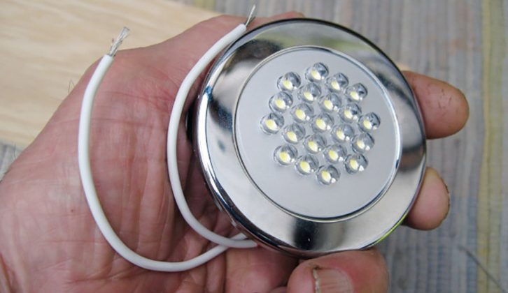 This ceiling light includes 21 LEDs to create a high output while consuming just 1.3W – a similar output from a halogen light is typically 15W