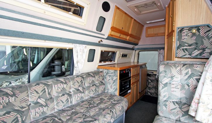 If you don't mind dated décor, older campervans like this Duetto have loads to offer
