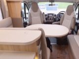 The lounge of the Knaus Sun TI 650 MF can seat five and it has a neat, hidden TV