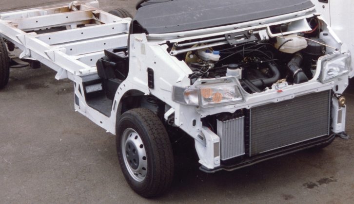 As a rule, A-class models are constructed using what is called a ‘chassis cowl’ base vehicle – this has a bonnet-free power unit with fascia instruments and many have an Al-Ko chassis added