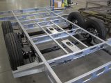 Whereas one cab might be coupled to a single-axle chassis, another might need a tag-axle configuration – this type of chassis is assembled to suit the client