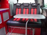 You can seat five at mealtimes in the Wellhouse Terrier Rosso – watch our review on The Motorhome Channel for full details