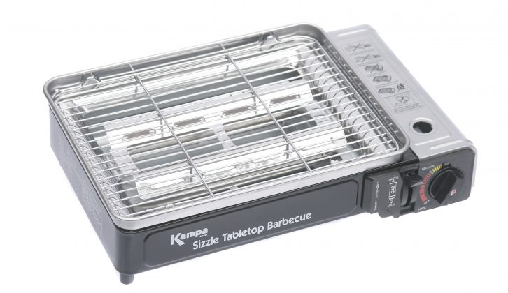 Kampa Sizzle is a gas barbecue you can use on a camping table