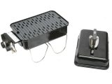 The catches pivot down to become the legs of the cleverly designed Weber Go Anywhere BBQ