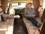 Sofa length is tested by Niall, reviewing the Auto-Sleeper Broadway EK