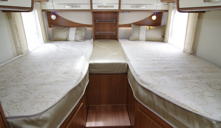 Large twin fixed single beds star in the 2016 Hymer ML-T 620