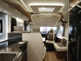 Our test ’van sported ‘Forest’ décor with ‘White Santos’ soft furnishings: rich woods combine well with smart beige walls