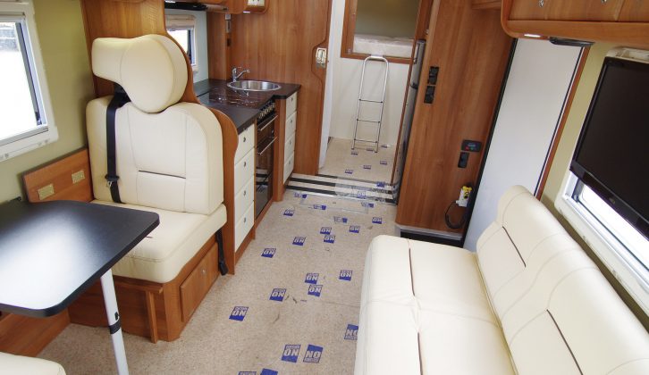 The central gangway allows plenty of space for a wheelchair and the cream-leather upholstery is a joy to touch