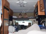 The children enjoyed the motorhome's spacious bunk bed