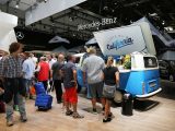 The new VW California range – with juice bar – proved a big attraction at the German show