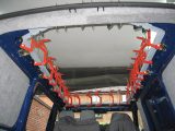 This VW van conversion's elevating-roof kit included a sturdy steel frame that had to be attached around the aperture then bonded with an approved adhesive sealant