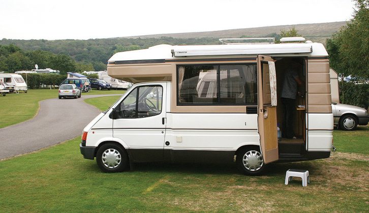 An early coachbuilt with GRP shells was this 1986 Ford-based Auto-Sleeper; glassfibre mouldings are robust, so many of these ’vans are still in use