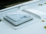 Good: this GRP's rooflight is mounted on a raised portion above surface water, behind a raised deflector to divert wind on the road