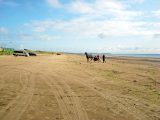 After a long drive from Sussex to Holyhead and an overnight ferry to Dublin, it was good to park the camper on Bettystown beach
