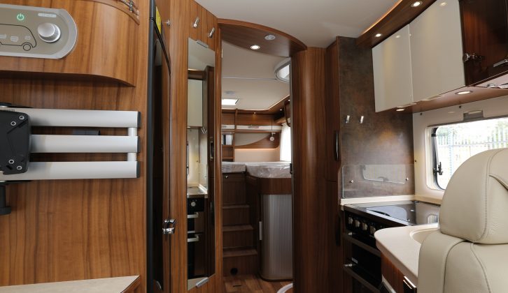As you might expect from a Continental 'van, the kitchen is compact but well specced