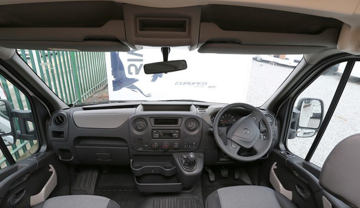 Based on a rear-wheel-drive Renault Master chassis, the driver’s cab of the Rimor Koala Elite 722 is ergonomic and spacious and features many driver and safety aids as standard kit